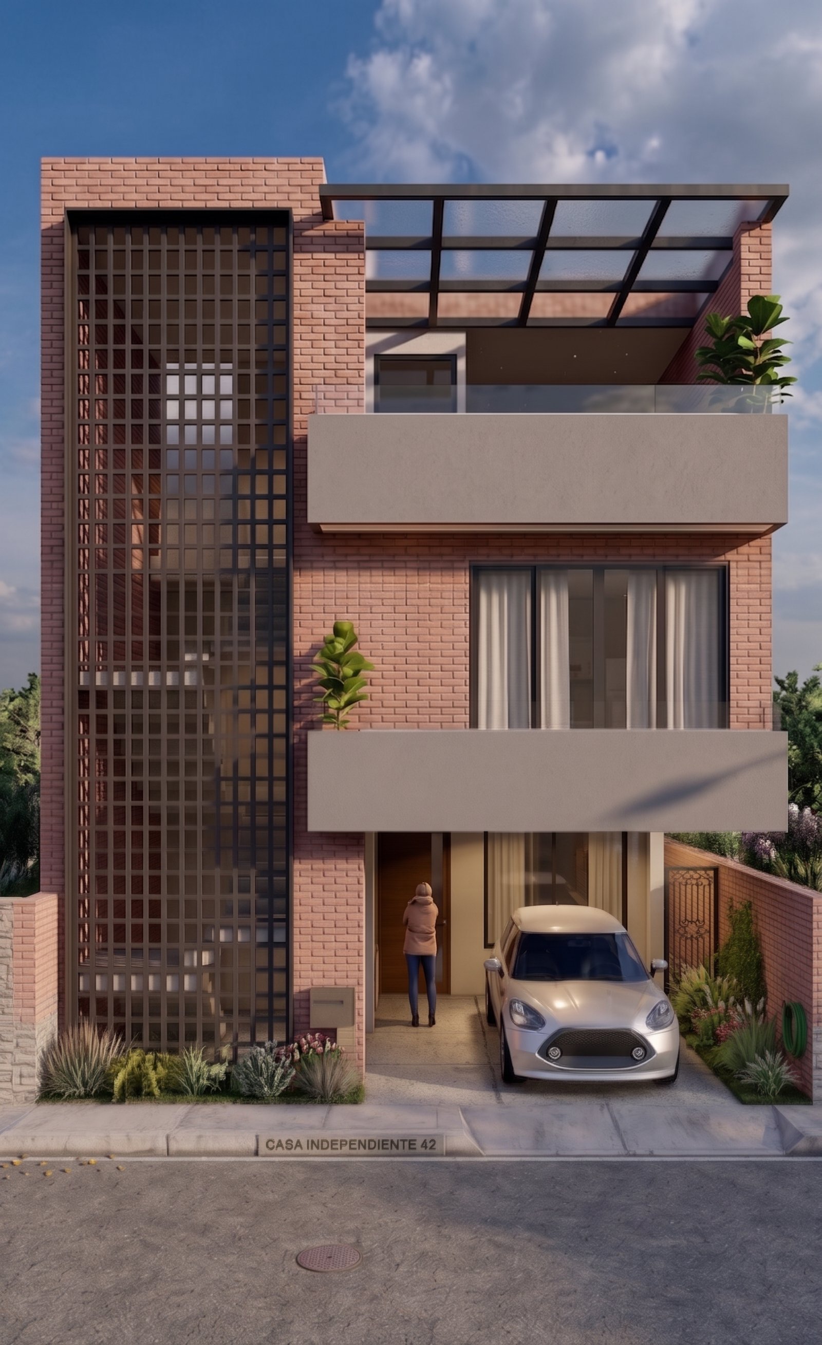 Fachada Arquitectónica Casa Tipo 2 - Tabacales del Valle